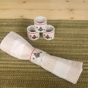 Holiday Joy by Epoch Napkin Ring set of 4 Noritake Company Korea